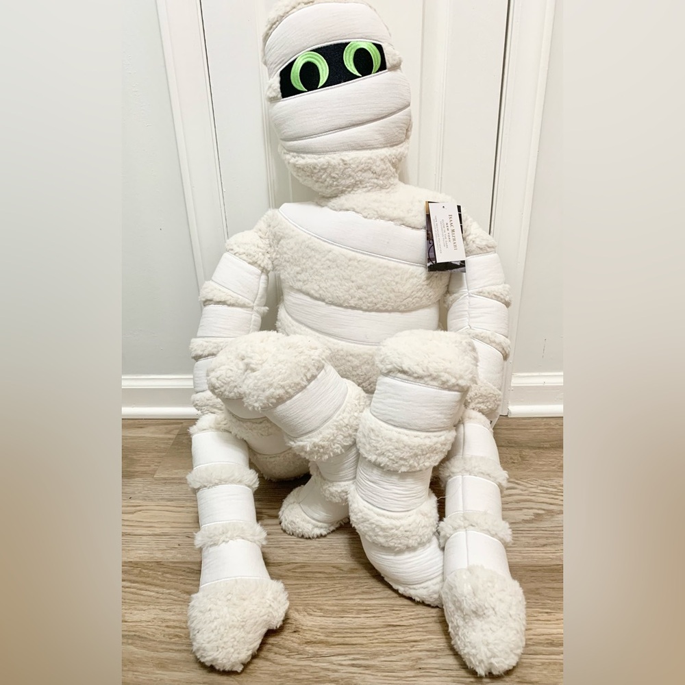 Isaac Mizrahi 5 Ft Mummy Plush Pillow Glow In The Dark Eyes NEW Body Size